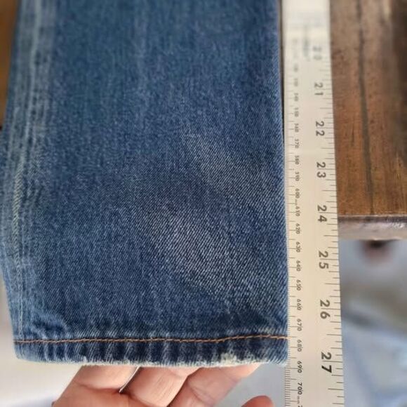 Levi 501 Button Fly size 26 Denim straight leg Blue Jeans - Picture 5 of 7